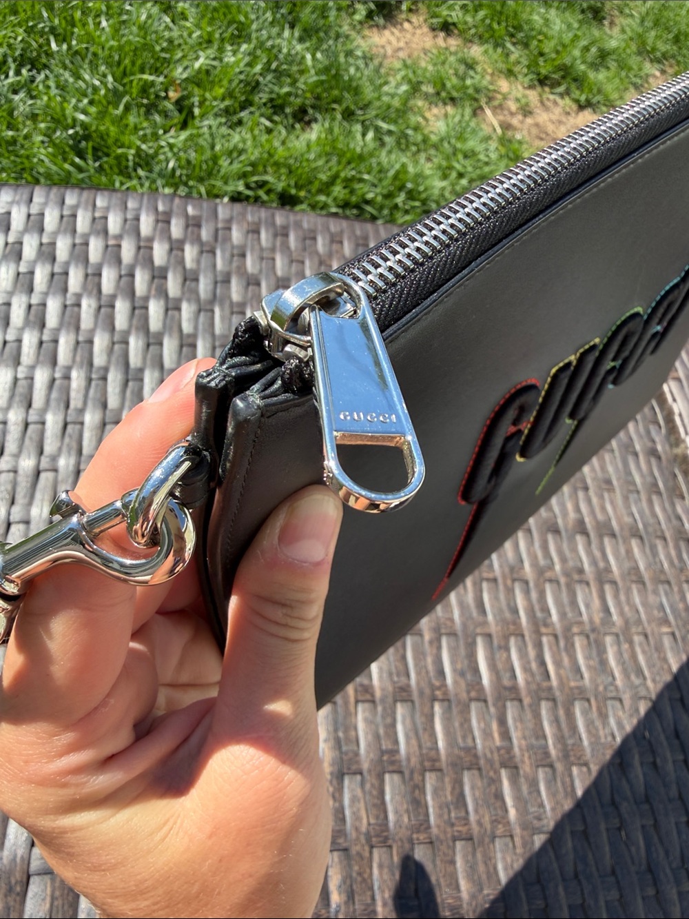 NWOT Gucci Blade Embroidered Pouch - Picture 6 of 8